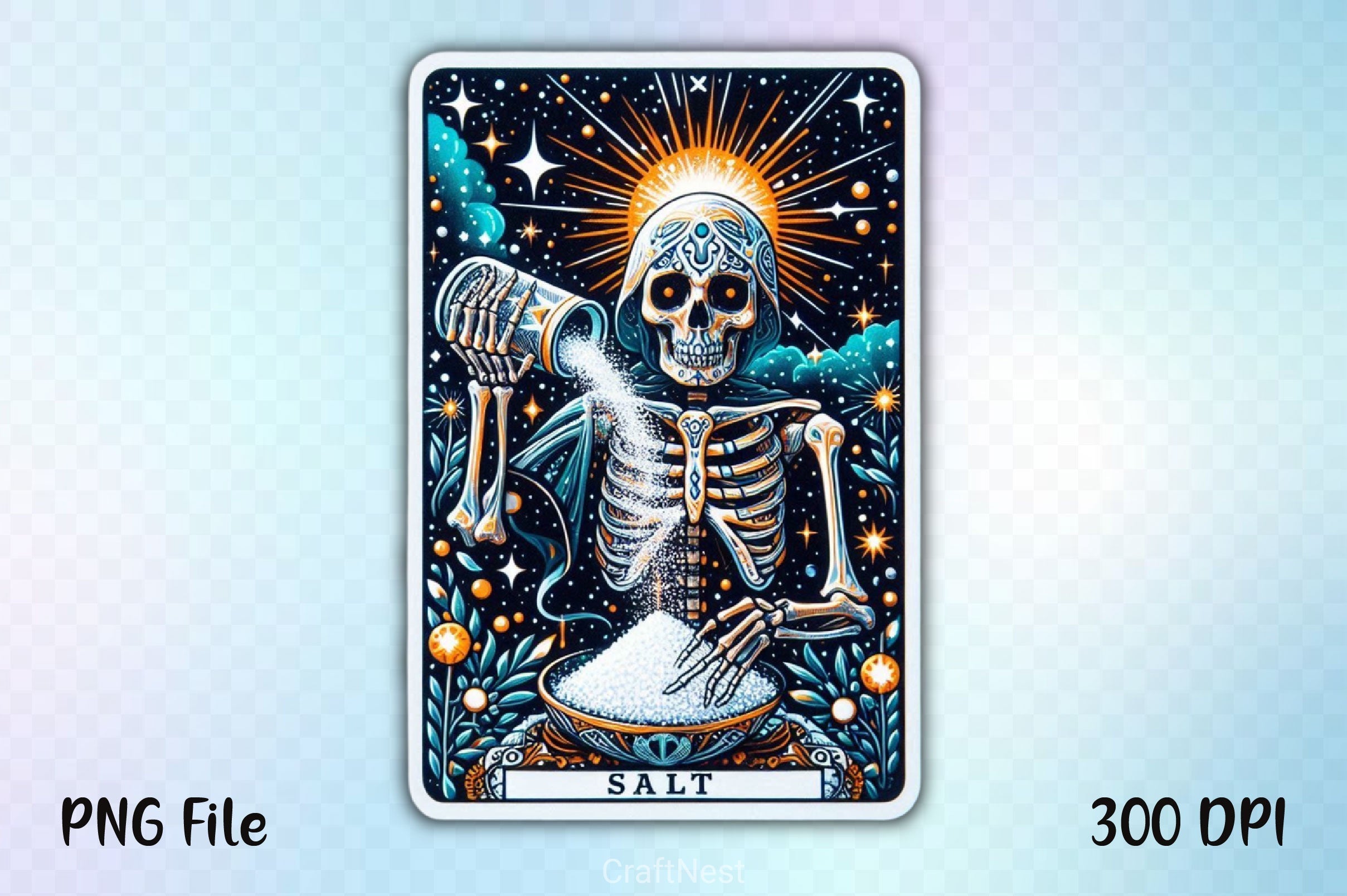Tarot Card The Salty Bitch Tequila Clipart Bundle 1
