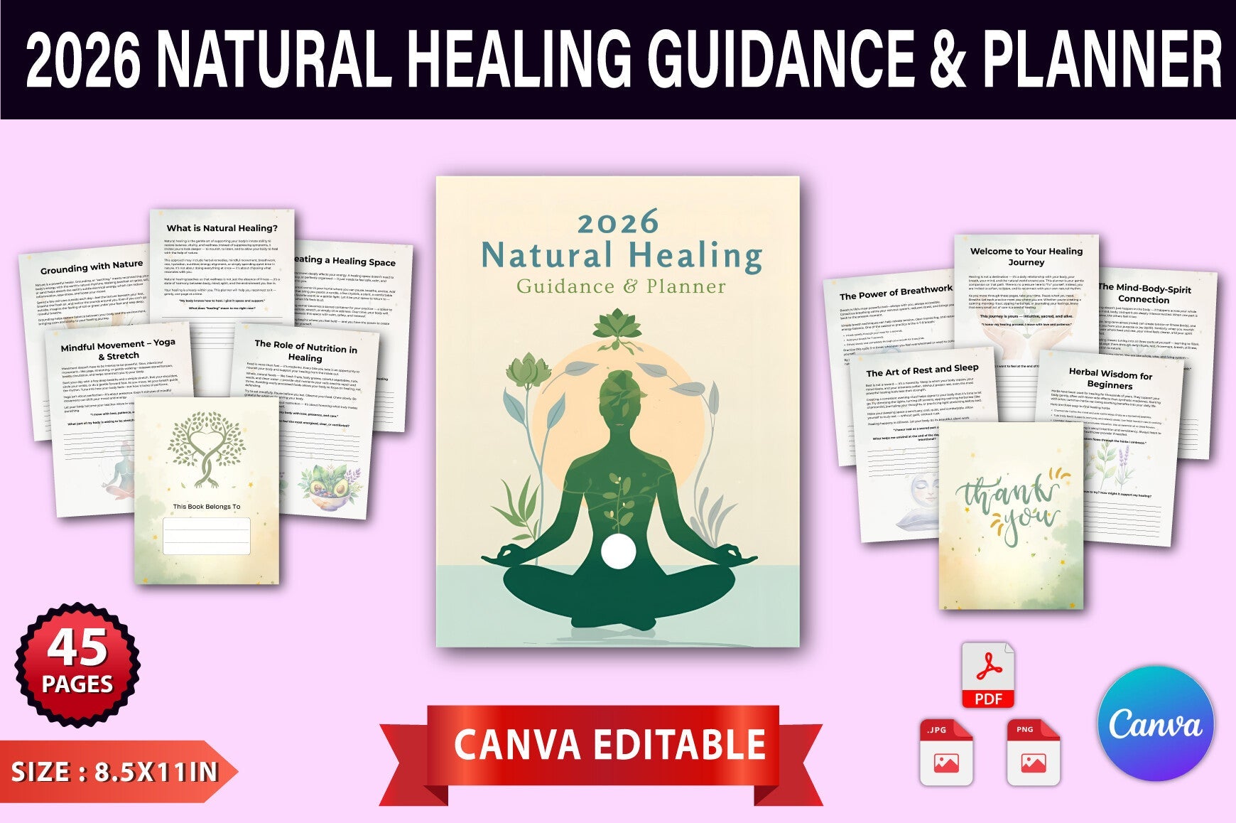 Natural Healing Guidance Planner