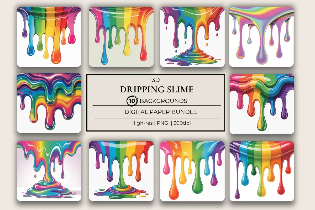 Dripping Slime Background Papers - CraftNest - Digital Crafting and Art