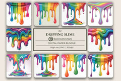 Dripping Slime Background Papers - CraftNest - Digital Crafting and Art