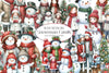 Snowman Family Christmas Clipart Bundle