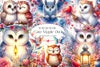 Cute Magic Owl Clipart Bundle