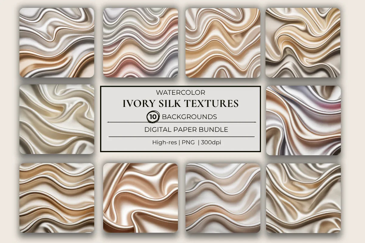 Ivory Silk Textures Background Papers - CraftNest - Digital Crafting and Art