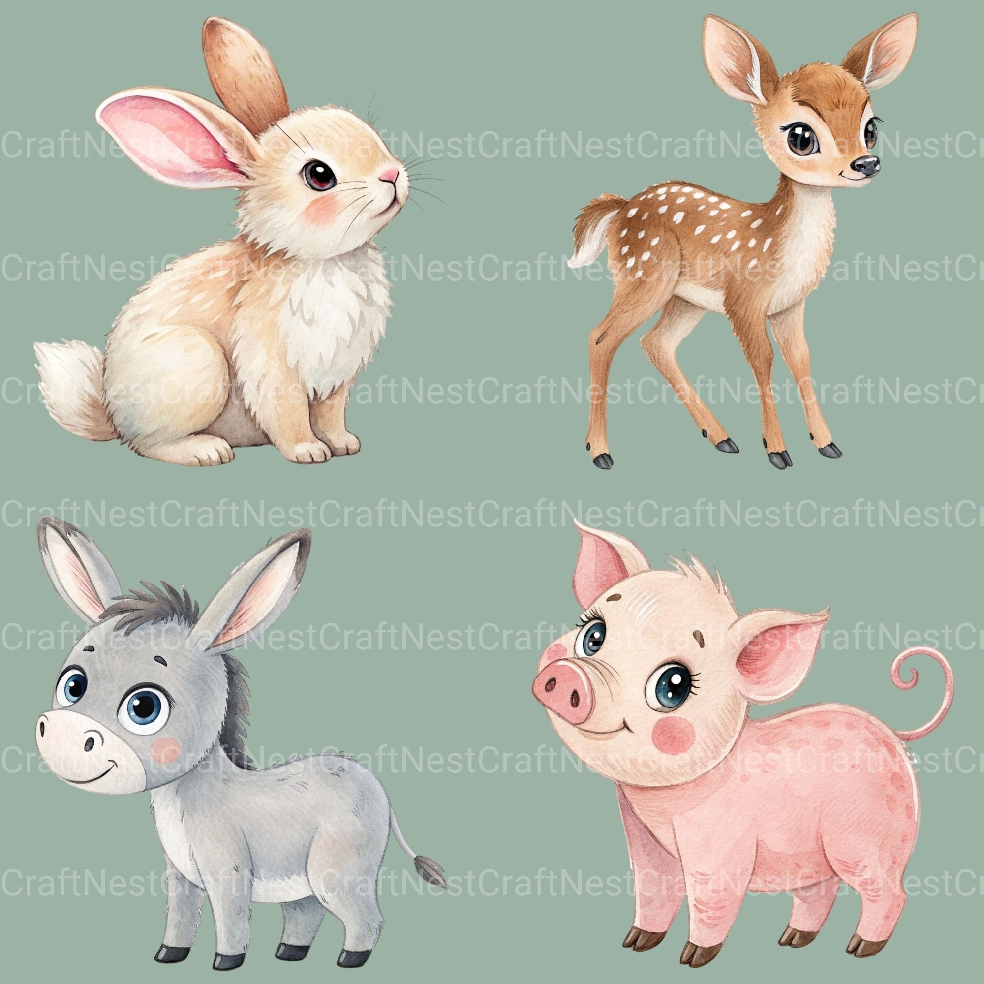 Farm Animals Clipart Bundle