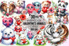Valentine Animals Clipart Bundle