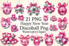 Happy New Year Discoball Clipart Bundle
