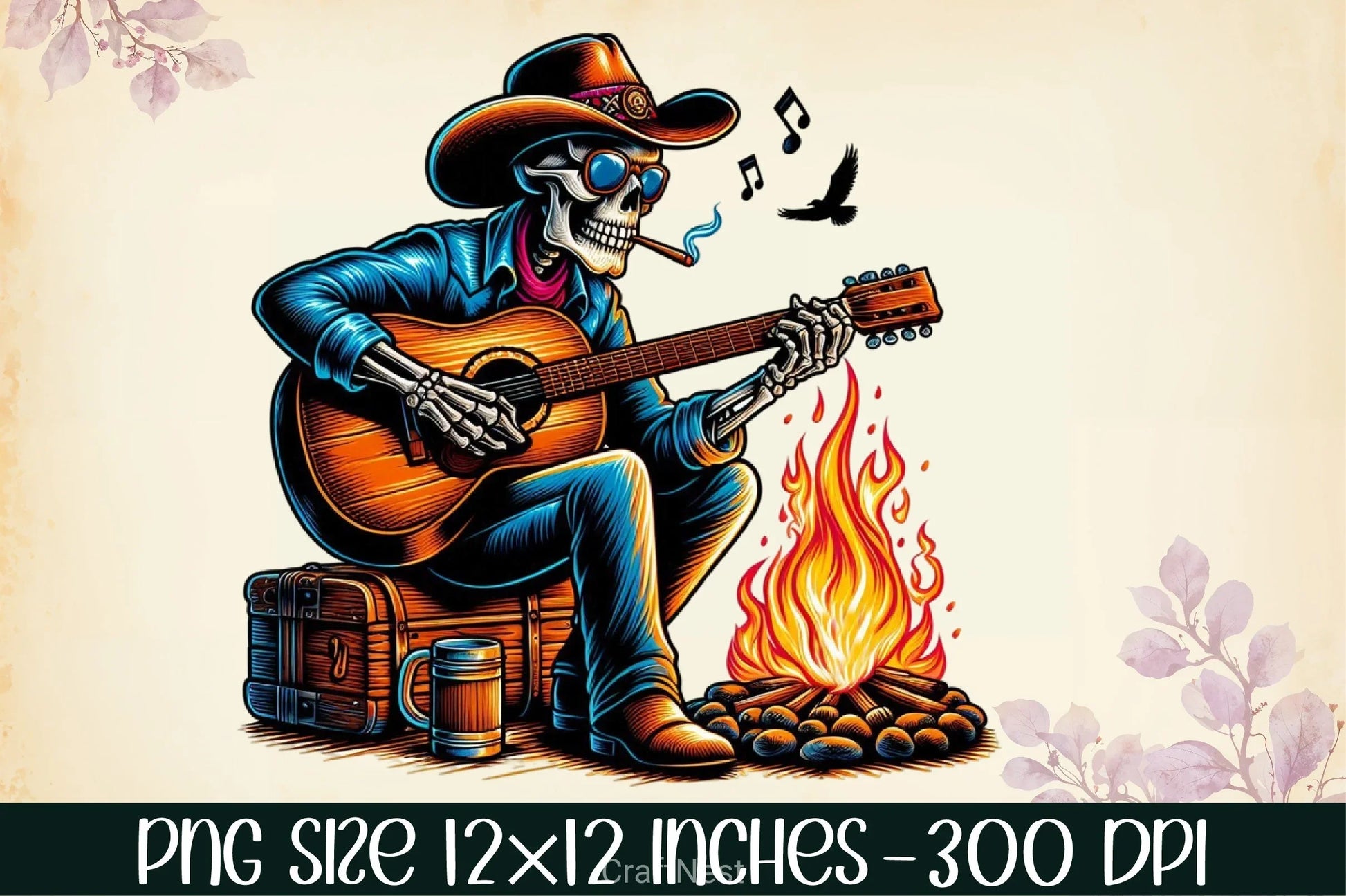 Skeleton Cowboy Clipart Bundle 2 - CraftNest - Digital Crafting and Art