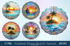 Stained Glass Beach Sunset Clipart Bundle