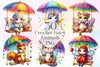 Crochet Magical Fairy Animals Clipart Bundle