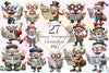 Funny Newspaper Grandpa Clipart Bundle 2
