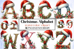 Christmas Alphabet Clipart Bundle 1 - CraftNest - Digital Crafting and Art