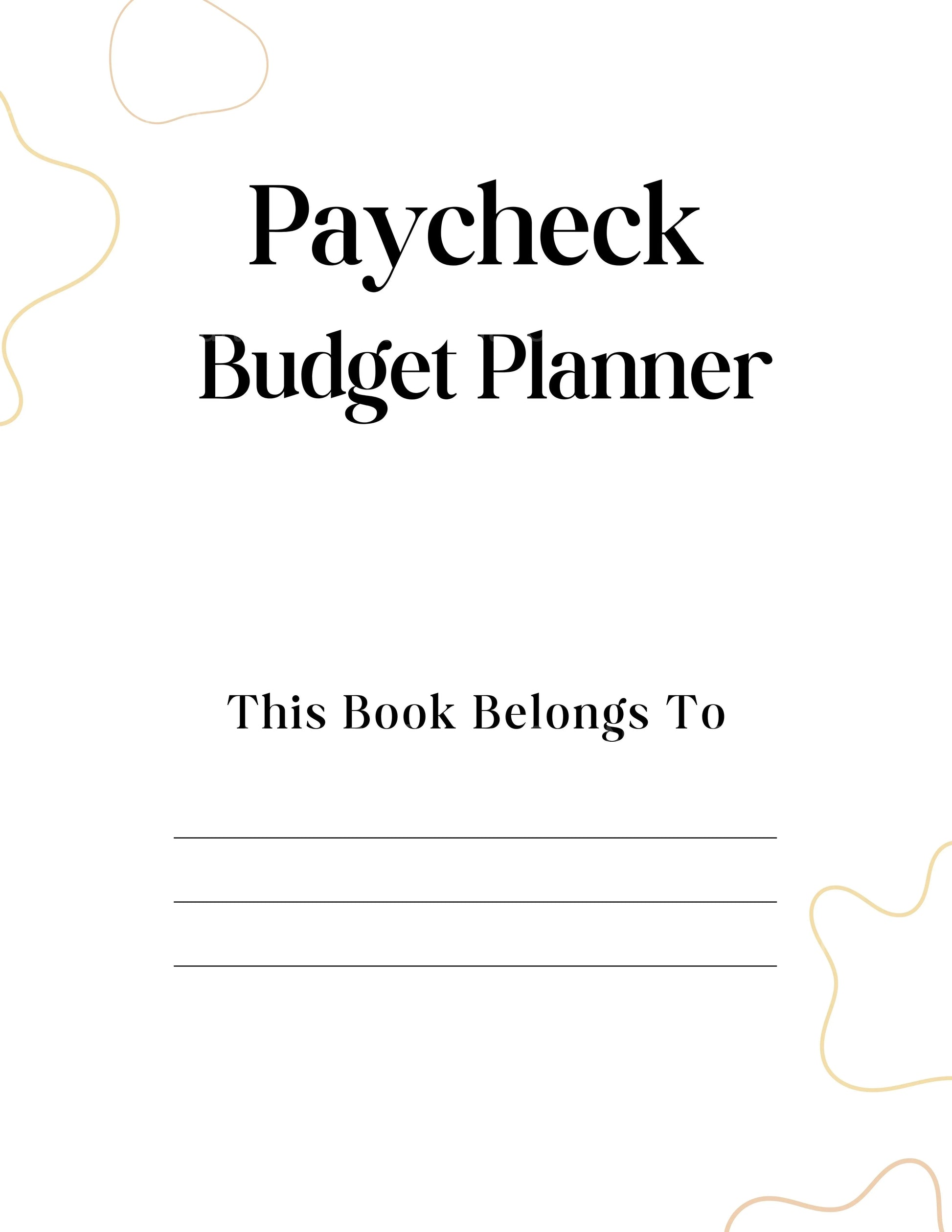 Paycheck Budget Planner for Effective Financial Management - CraftNest - Digital Crafting and Art