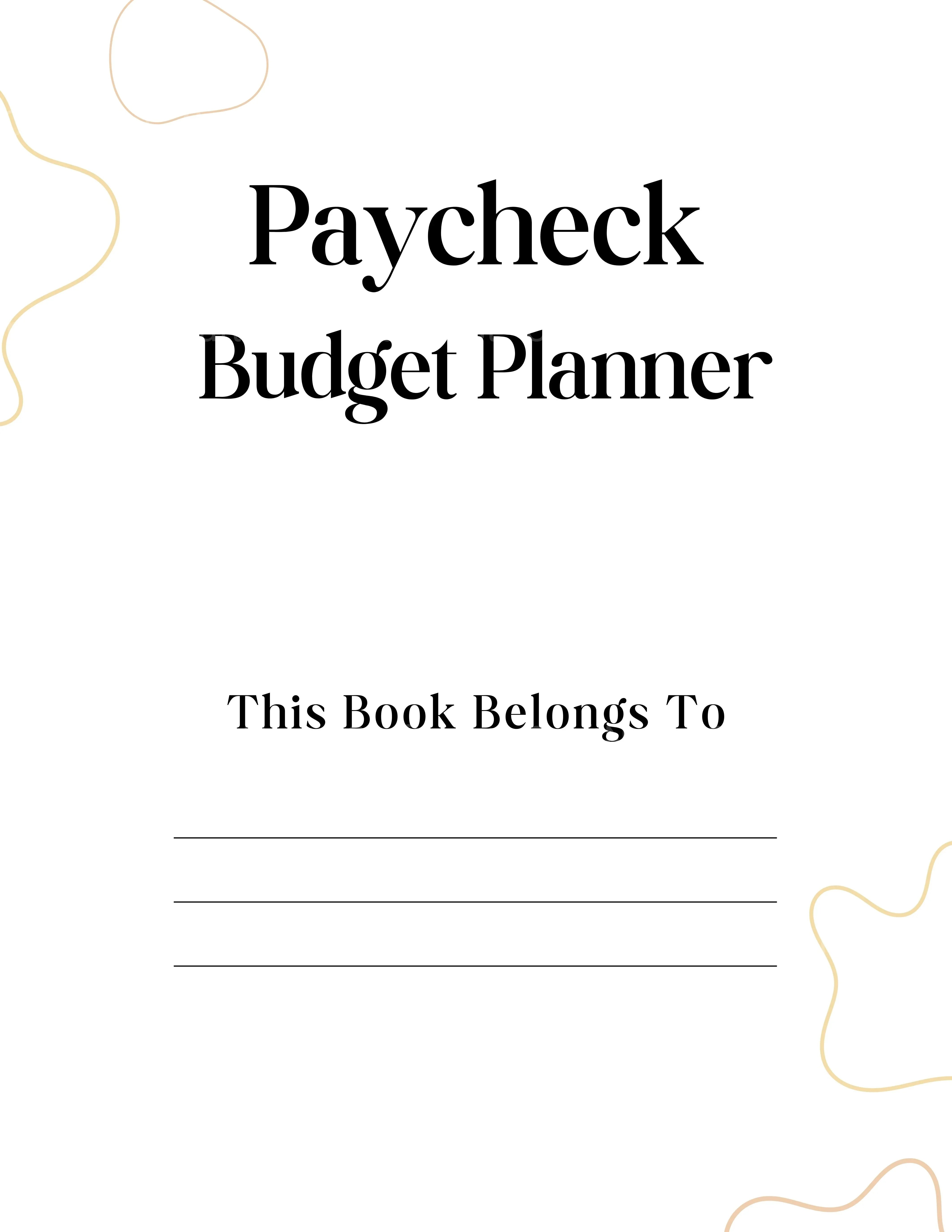 Paycheck Budget Planner for Effective Financial Management - CraftNest - Digital Crafting and Art