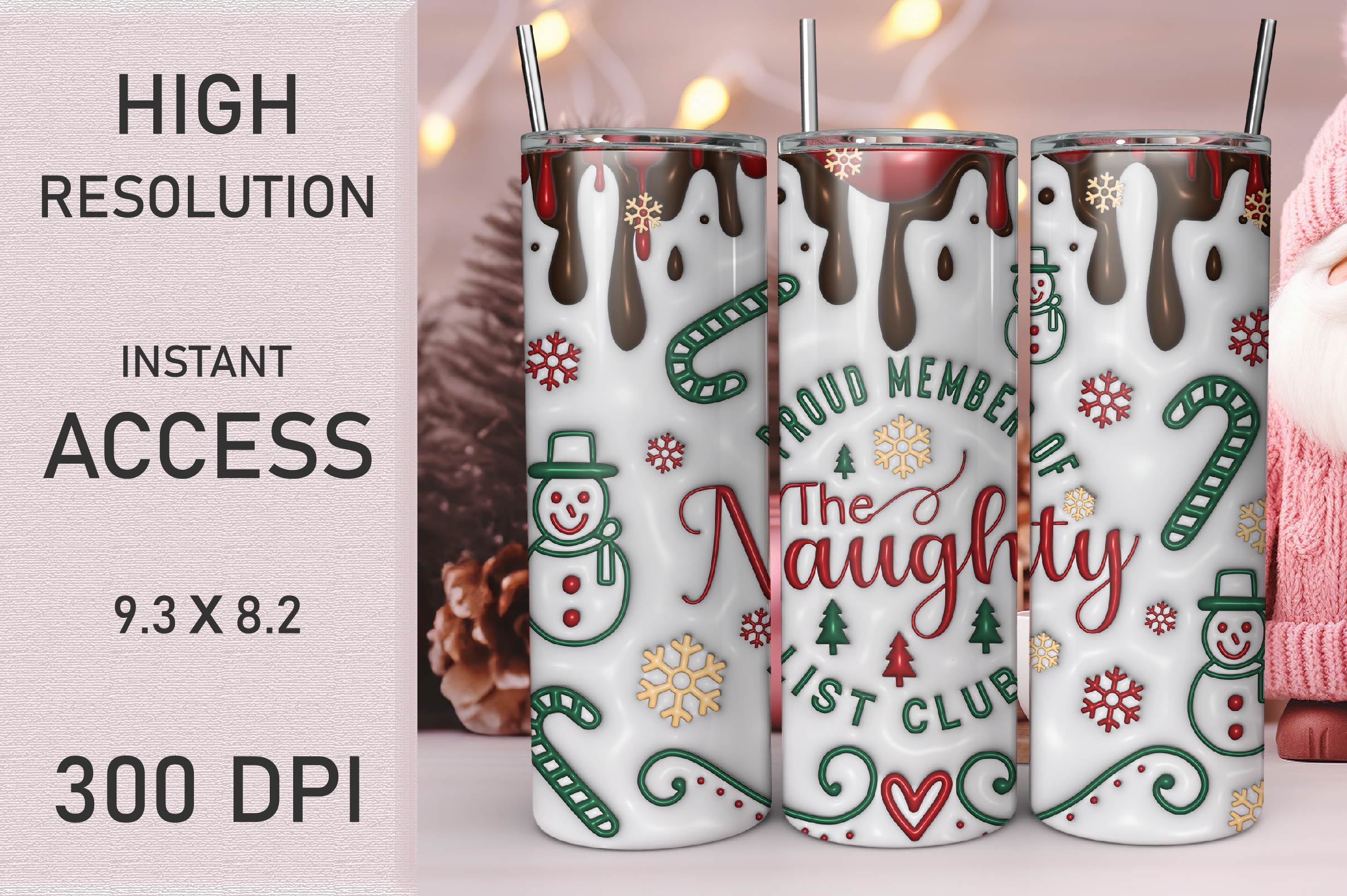 "Naughty List" Tumbler Wrap