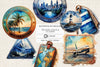 Travel Cards & Stamps Clipart
