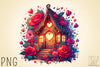 Valentine Fairy House Clipart Bundle