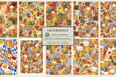 Oktoberfest Junk Journal Papers - CraftNest - Digital Crafting and Art
