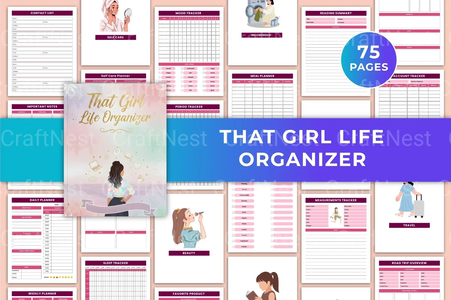 That Girl Life Organizer: Streamline Your Daily Routine - CraftNest - Digital Crafting and Art