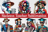 Skeleton Teacher Clipart Bundle
