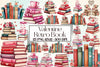 Retro Book Valentine Clipart Bundle
