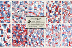 4th of July Junk Journal Papers - CraftNest - Digital Crafting and Art