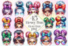 Messy Bun Mom Hair Clipart Bundle
