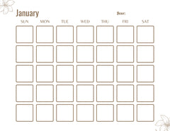 Blank Monthly Calendar KDP Planner - CraftNest - Digital Crafting and Art