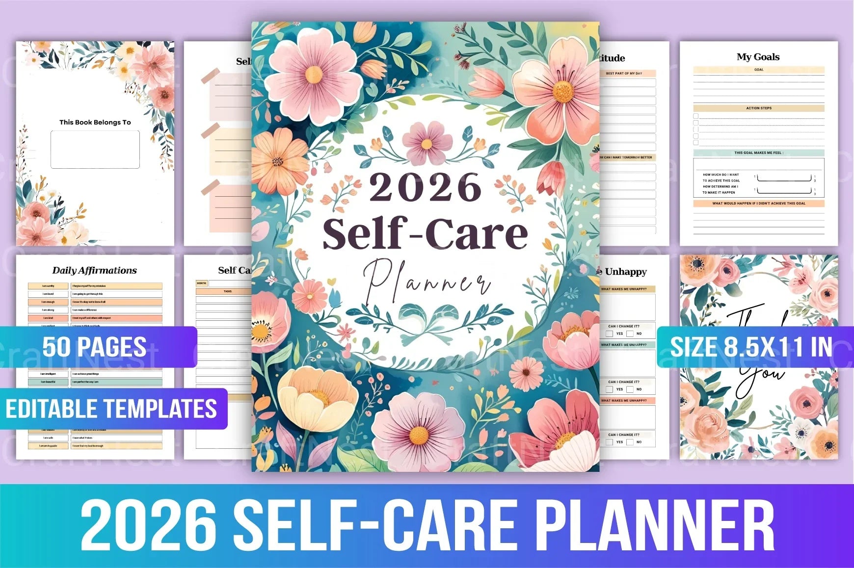 Self Care Planner Guide - CraftNest - Digital Crafting and Art
