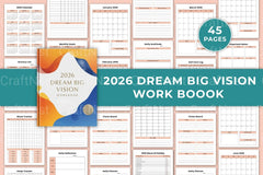 Dream Big Vision Workbook for Goal Setting - CraftNest - Digital Crafting and Art