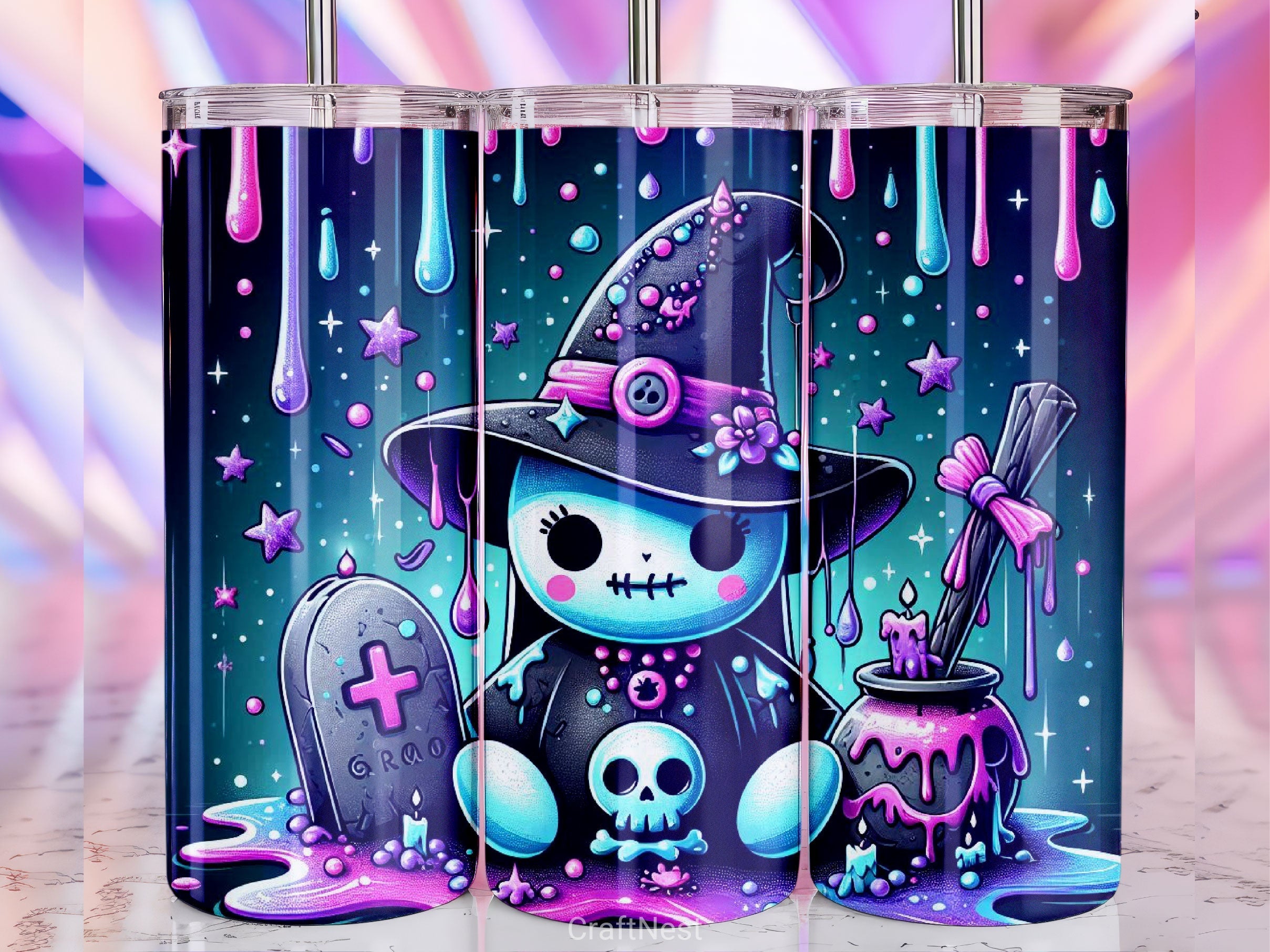 Halloween Voodoo Doll Tumbler Wrap Bundle 4