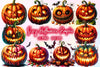 Scary Halloween Pumpkin Clipart Bundle