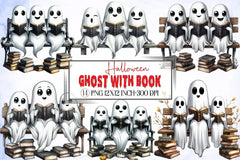 Halloween Ghost Book Clipart Bundle - CraftNest - Digital Crafting and Art