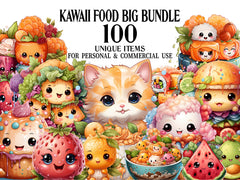 Kawaii Food Clipart - CraftNest
