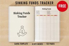 Sinking Funds Tracker Template for Budgeting - CraftNest - Digital Crafting and Art