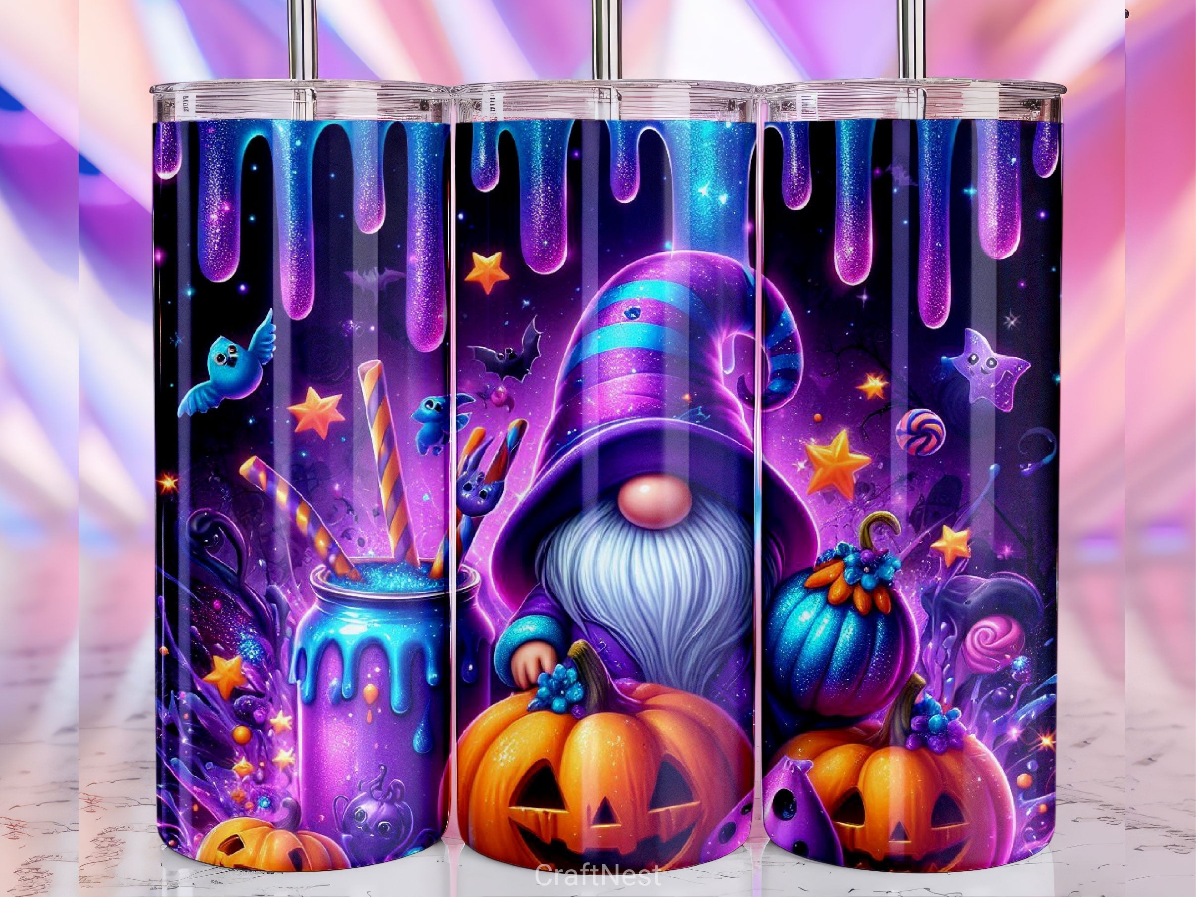 Halloween Gnome Tumbler Wrap Bundle 14