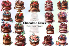 Chocolate Cakes Clipart Bundle - CraftNest - Digital Crafting and Art