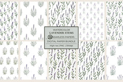 Lavender Stems Seamless Papers - CraftNest - Digital Crafting and Art