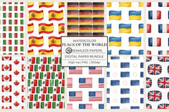 Flags of the World Seamless Papers - CraftNest - Digital Crafting and Art