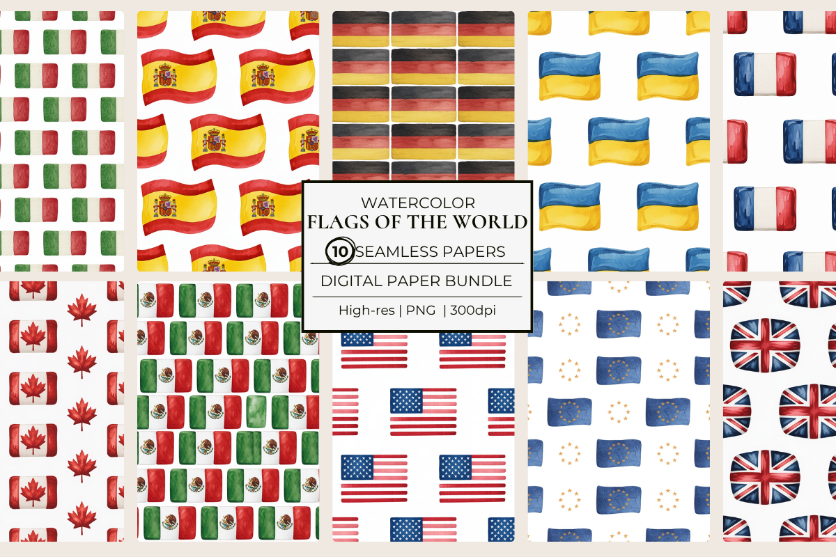 Flags of the World Seamless Papers