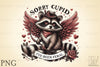 Valentine's Day Cupid Raccoon Clipart Bundle