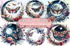 Moth Circle Clipart Bundle