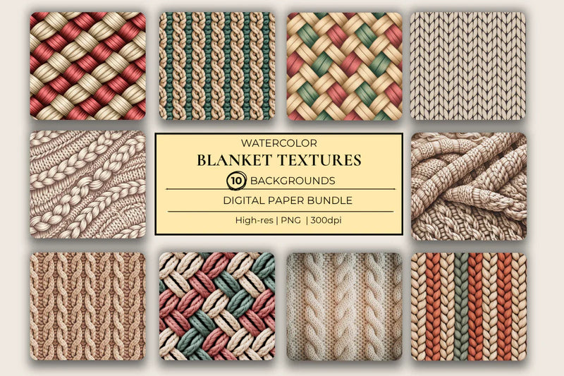 Blanket Textures Background Papers - CraftNest - Digital Crafting and Art