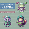 Animals In Space Clipart Bundle