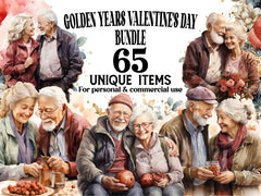 Golden Years Valentine Clipart - CraftNest