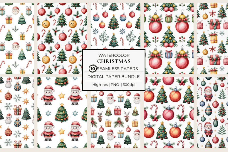 Christmas Seamless Papers - CraftNest - Digital Crafting and Art