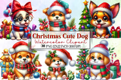 Christmas Dog Clipart Bundle 7 - CraftNest - Digital Crafting and Art