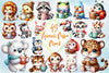 Animals With Coffee Clipart Bundle
