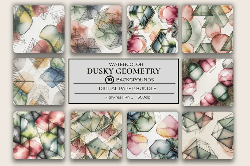 Dusky Geometry Background Papers - CraftNest - Digital Crafting and Art