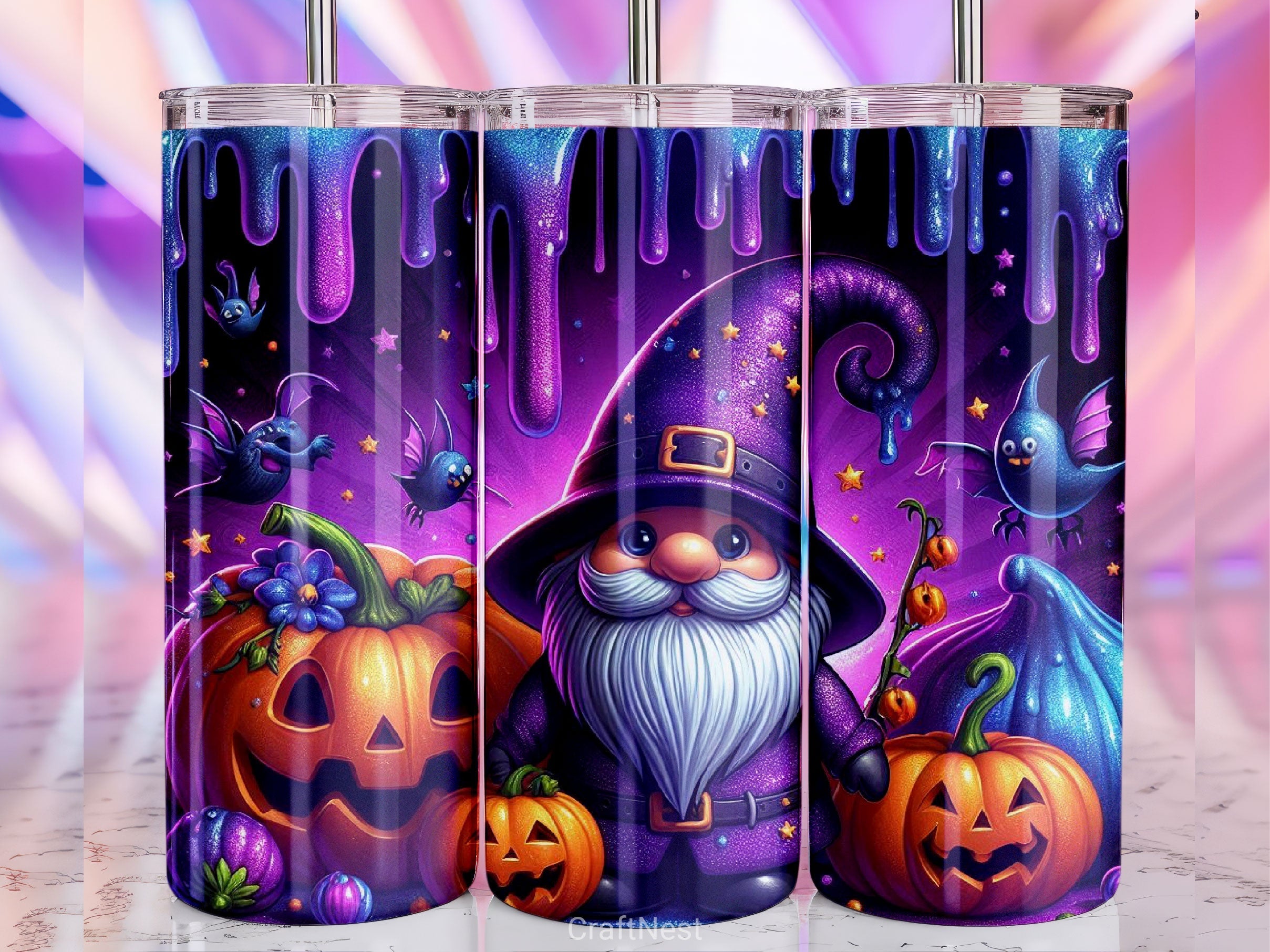 Halloween Gnome Tumbler Wrap Bundle 10