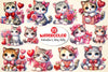 Valentine's Day Kitty Clipart Bundle